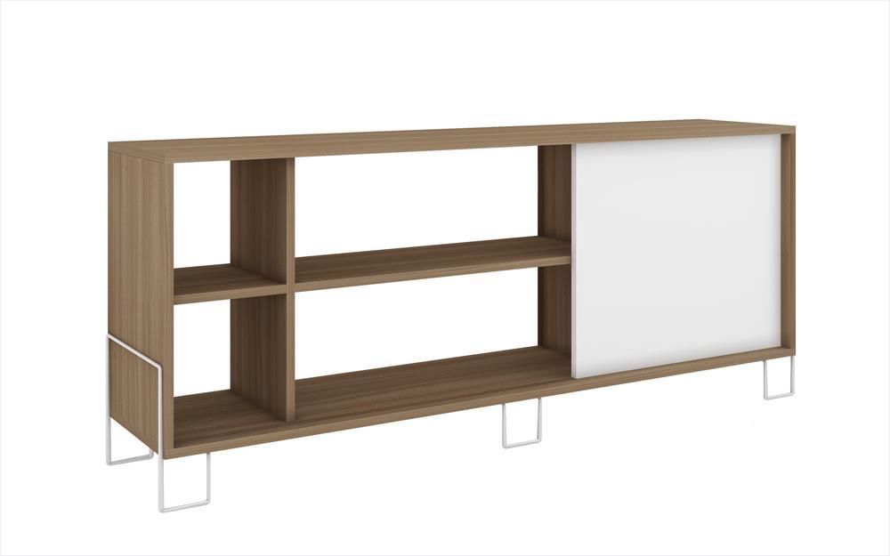 Accentuations by Manhattan Comfort Eye - catching Nacka TV Stand 2.0 with 4 Shelves and 1 Sliding Door - Modish Store