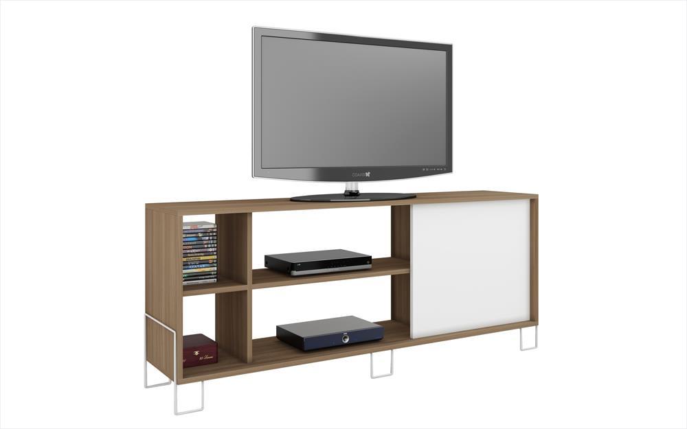 Accentuations by Manhattan Comfort Eye - catching Nacka TV Stand 2.0 with 4 Shelves and 1 Sliding Door - Modish Store