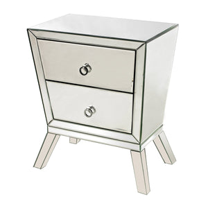 Sterling Industries Mirrored Side Cabinet With 2 Drawers