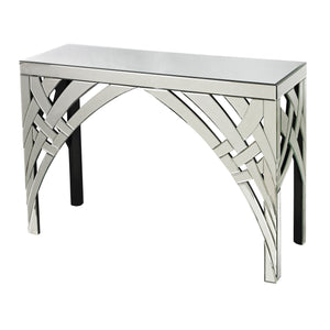 Sterling Industries Curved Ribbons Mirrored Console