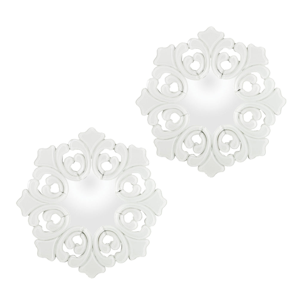 Sterling Industries Snowflake Super White Glass Mirror