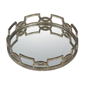 Sterling Industries Iron Scroll Mirrored Tray 