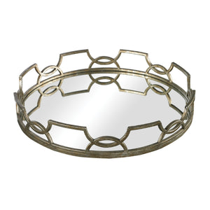 Sterling Industries Iron Scroll Mirrored Tray 