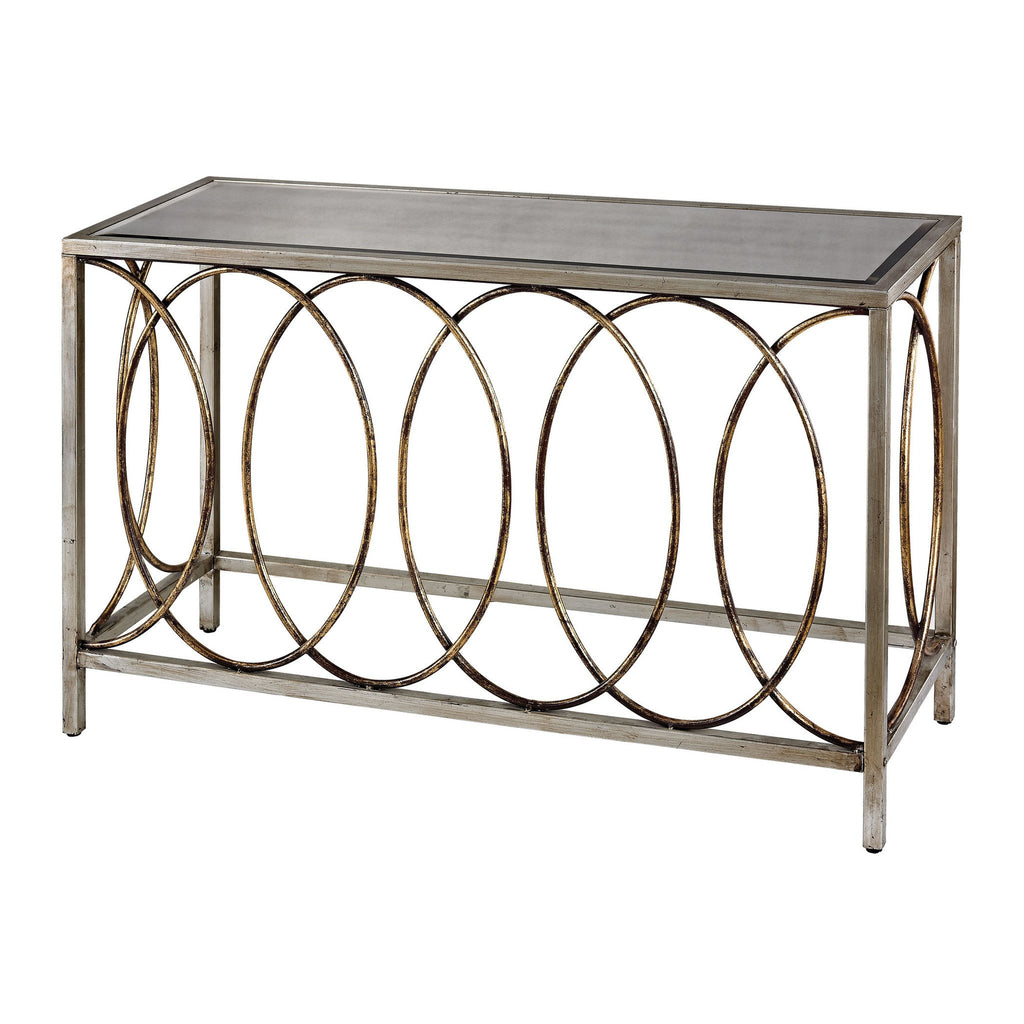 Sterling Industries Rings Console Table With Mirrored Top