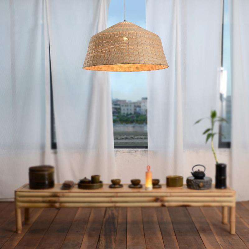 Bamboo Pendant Light Fixture Nordic Country Ceiling Lamp