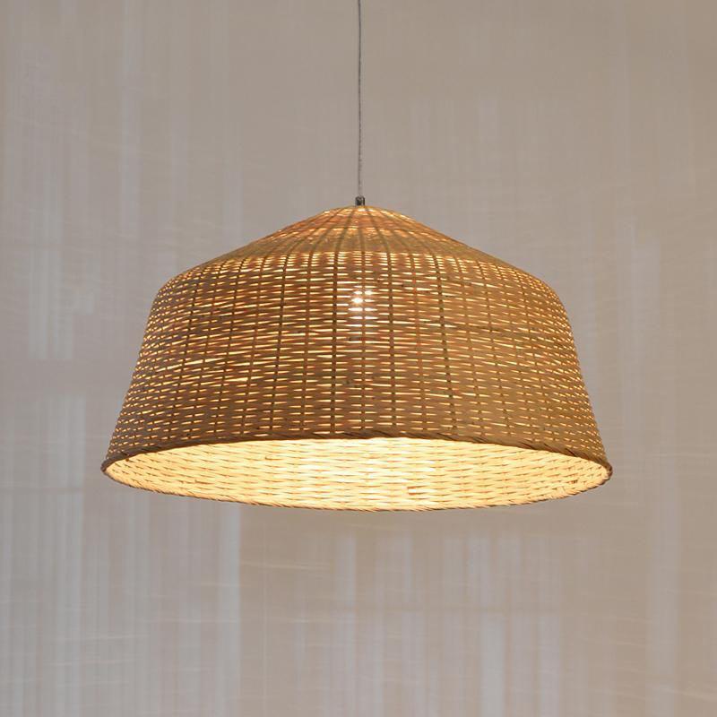 Bamboo Pendant Light Fixture Nordic Country Ceiling Lamp