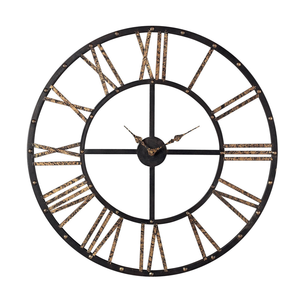 Sterling Industries Metal Framed Roman Numeral Open Back Wall Clock