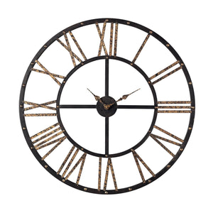 Sterling Industries Metal Framed Roman Numeral Open Back Wall Clock