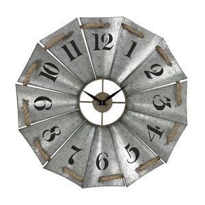 Sterling Industries Aluminum And Rope Wall Clock