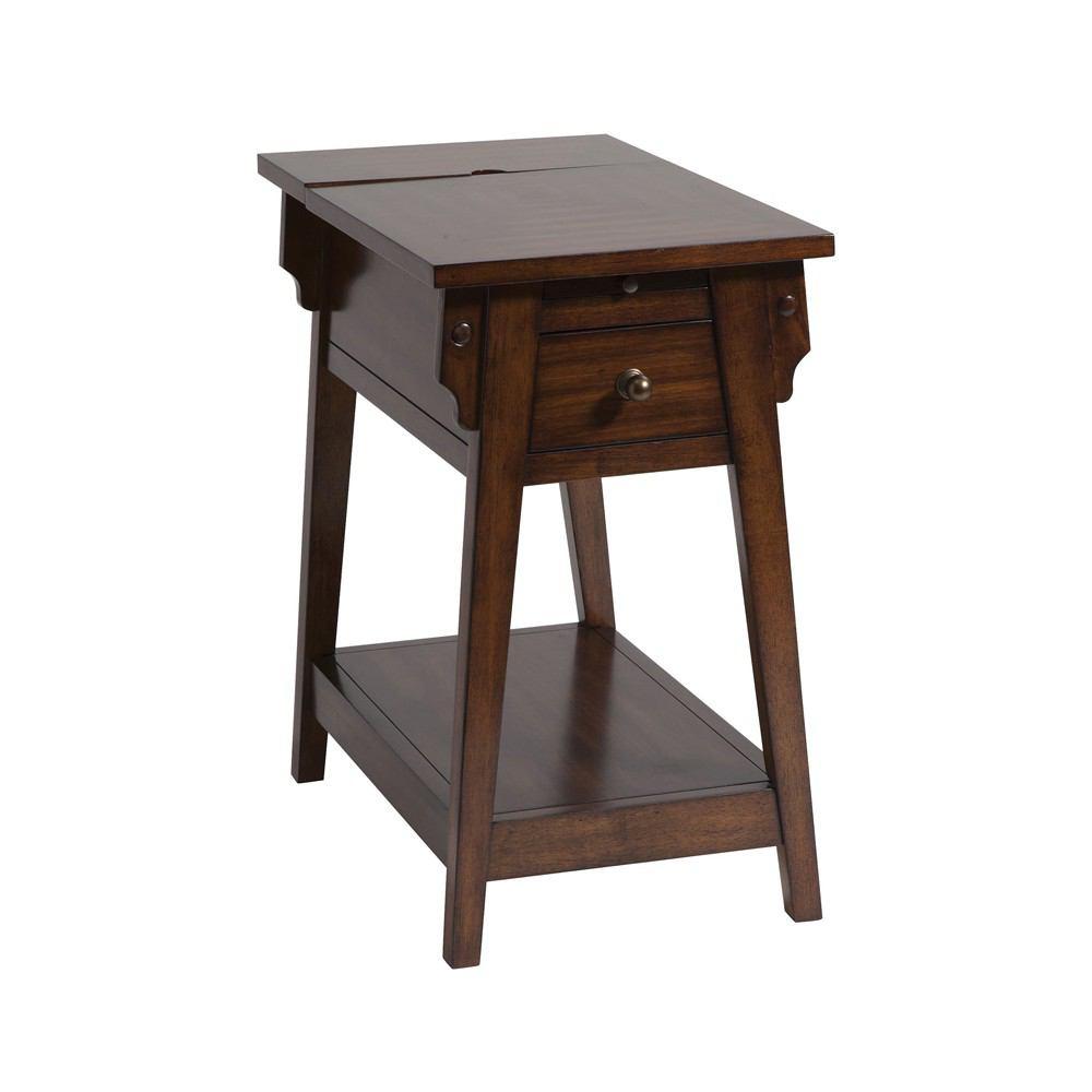 Stein World Morris 1-Drawer Chairsider In Dark Honey