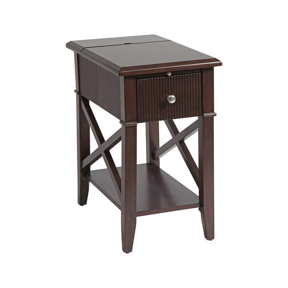 Stein World Baldwin 1-Drawer Chairsider in Rich Cordovan