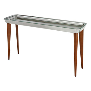Sterling Industries Rushbrook Mid-Century Mirrored Console Table