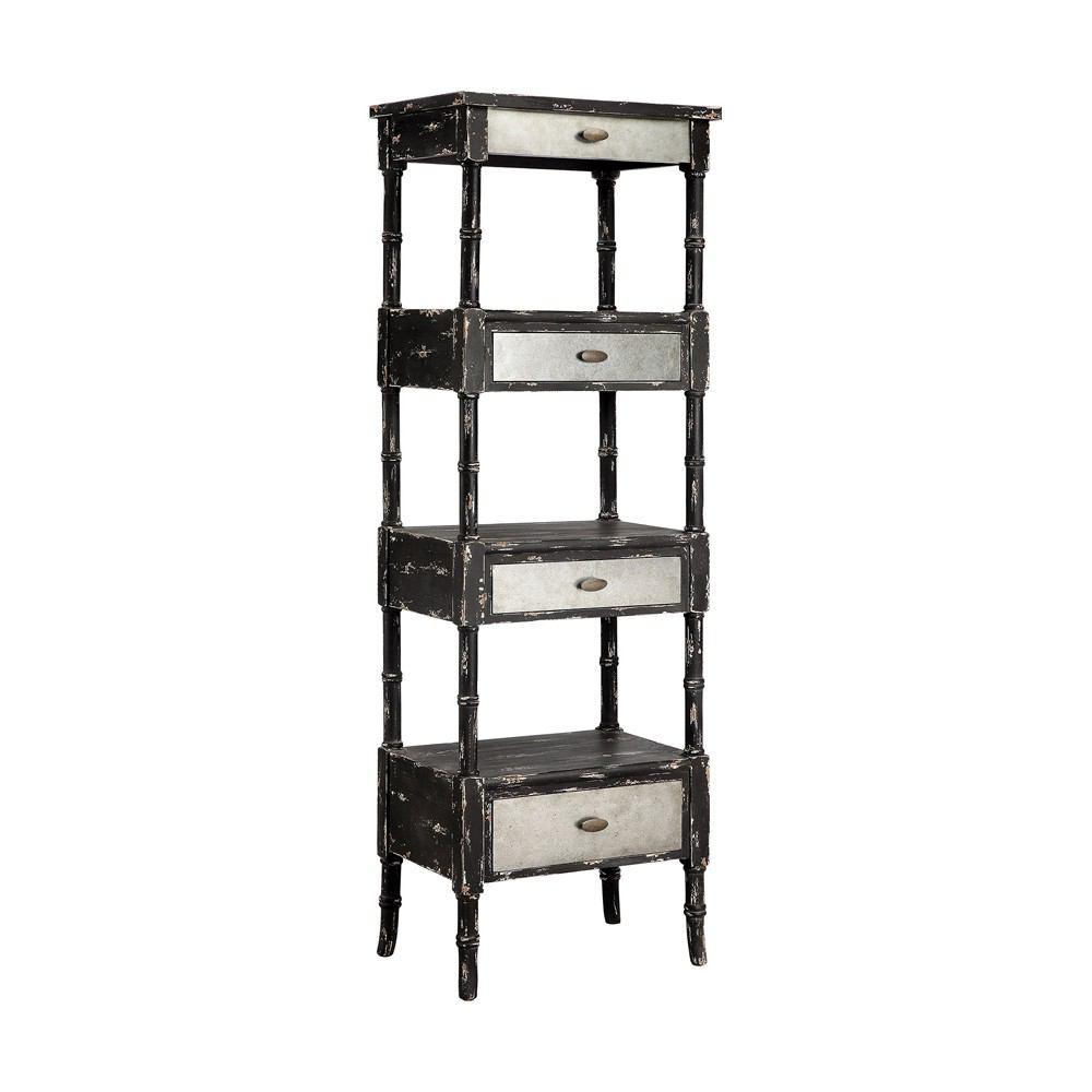 Stein World Zornes Cabinet In Distressed Black