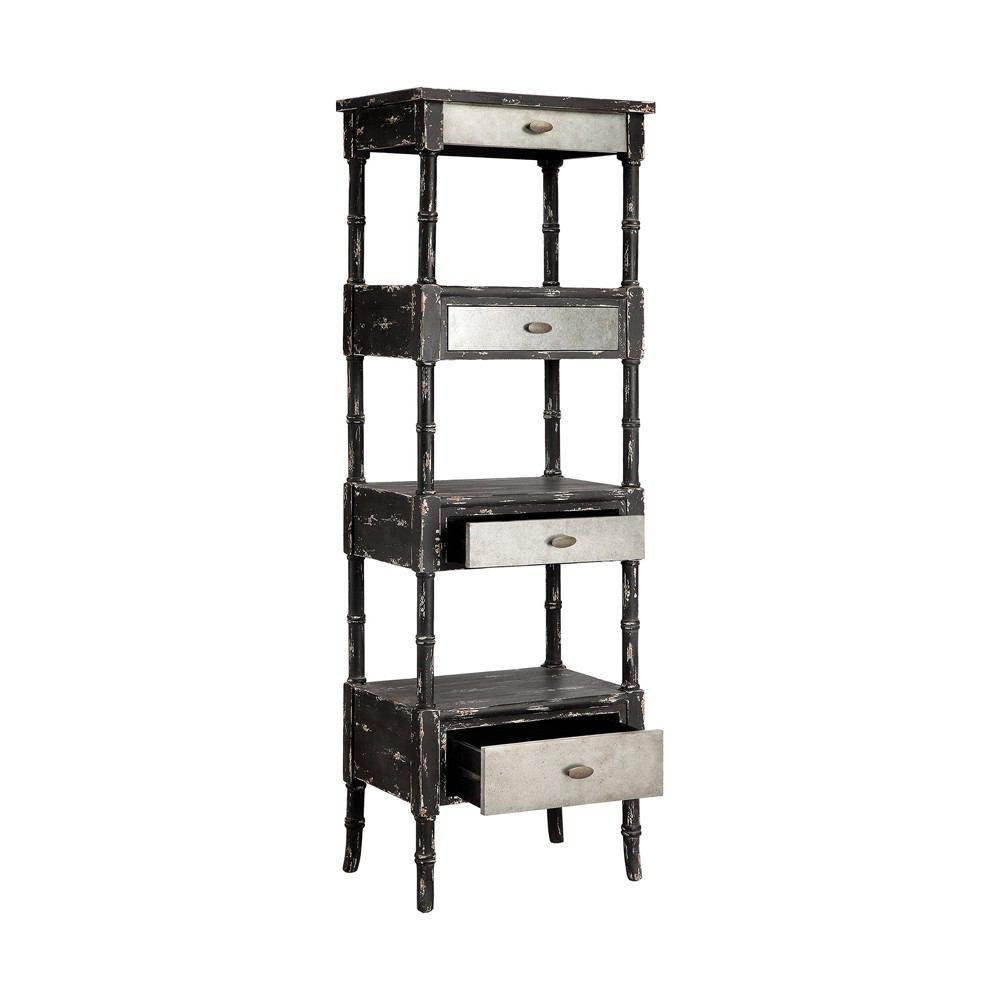 Stein World Zornes Cabinet In Distressed Black