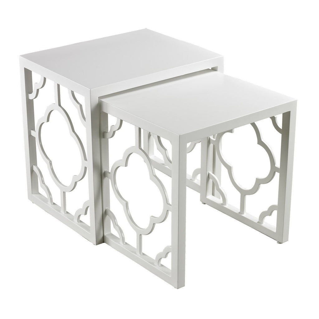 Sterling Industries Gloss White Nesting Table