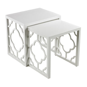 Sterling Industries Gloss White Nesting Table