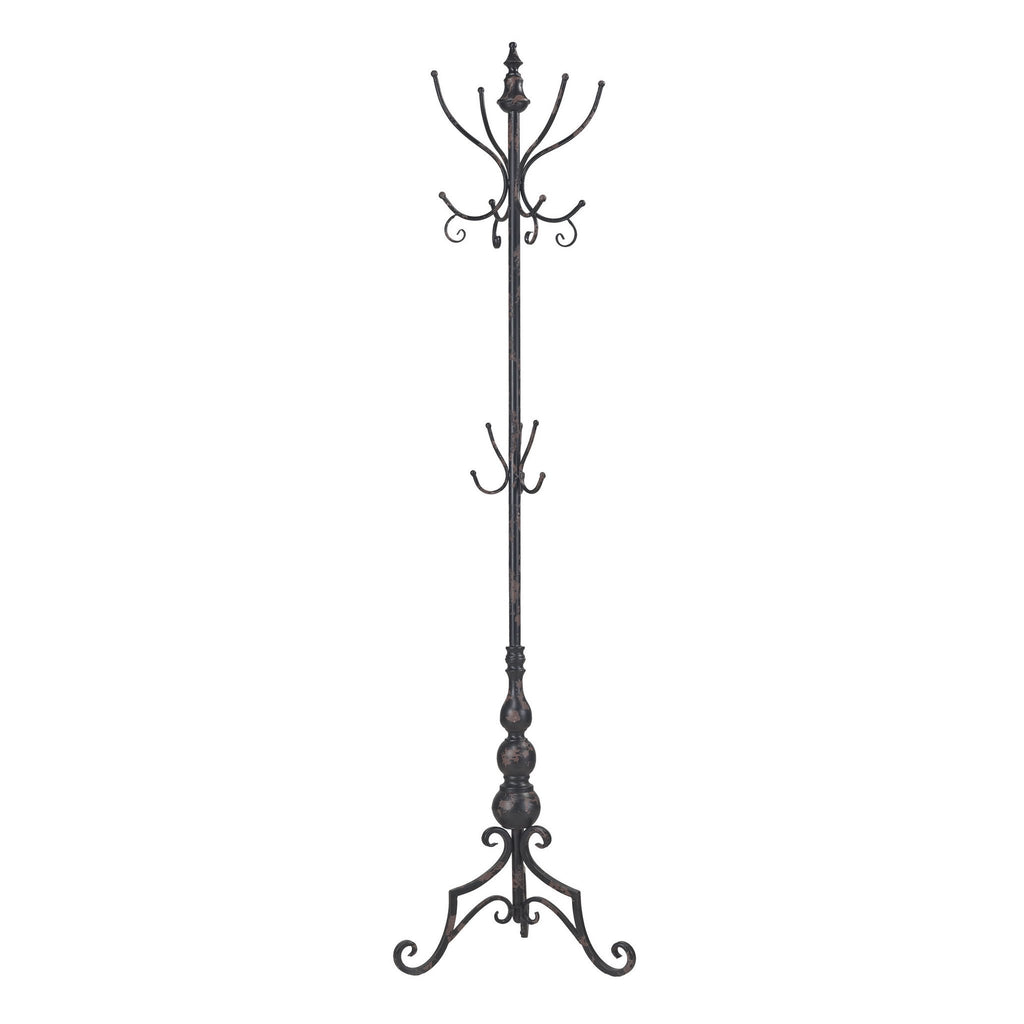 Sterling Industries Stocks Bridge Coat Rack In Distressed Black