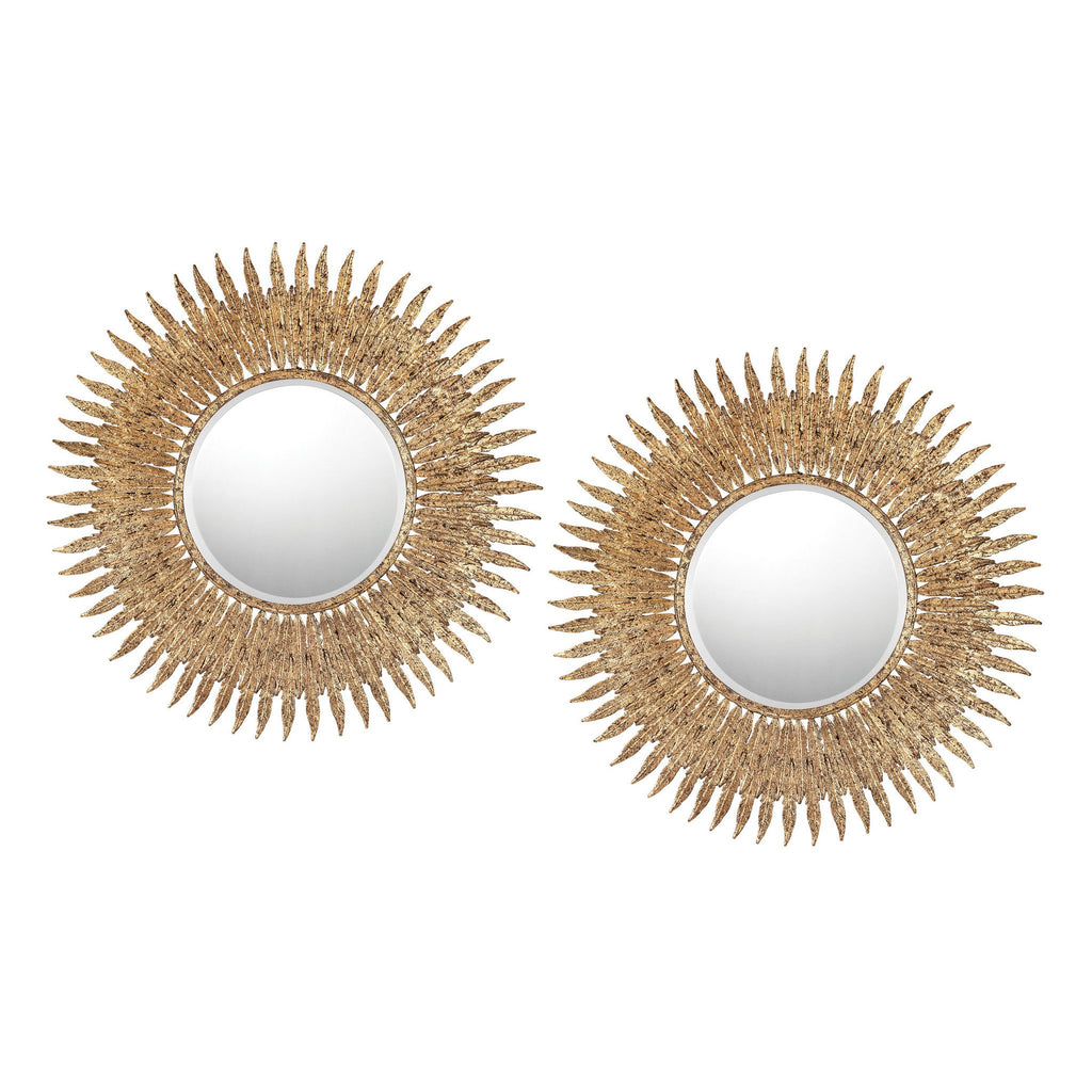 Sterling Industries Feather Frame Beveled Mirror Set of 2