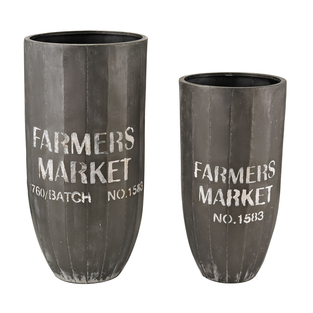 Sterling Industries Set Of 2 Metal Bins
