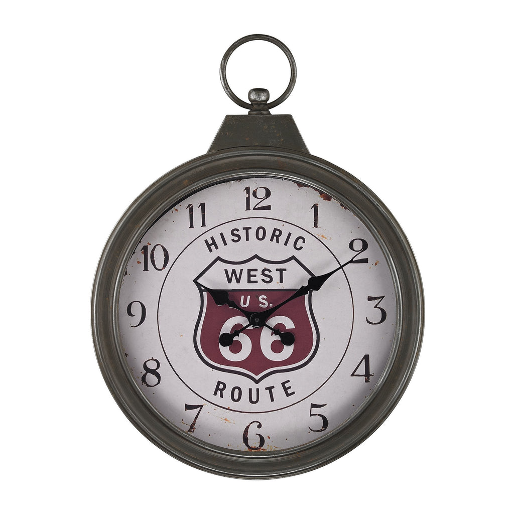 Sterling Industries Fob Style Route 66 Clock