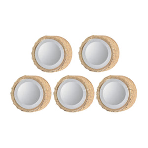 Sterling Industries Honeycomb Deep 4" Frame Beveled Mirrors - Set of 5