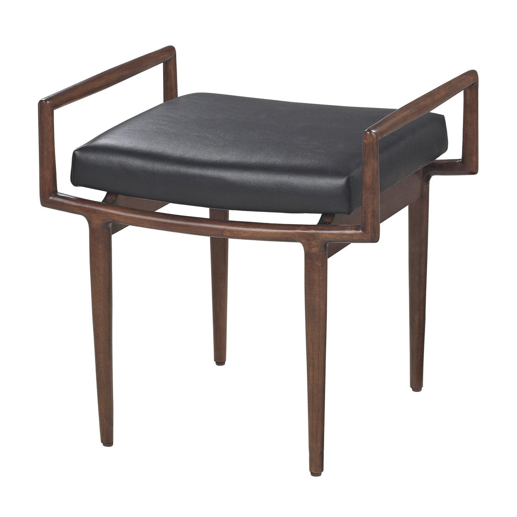 Sterling Industries Blackinton Mid-Century Ottoman In Dark Cherry And Black