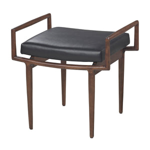 Sterling Industries Blackinton Mid-Century Ottoman In Dark Cherry And Black