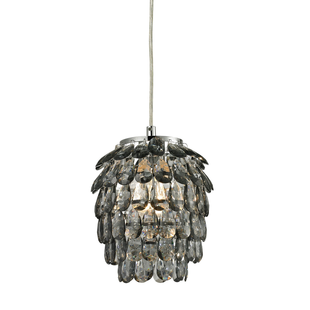 Sterling Industries Kinloss-Smoked Drop Mini Pendant