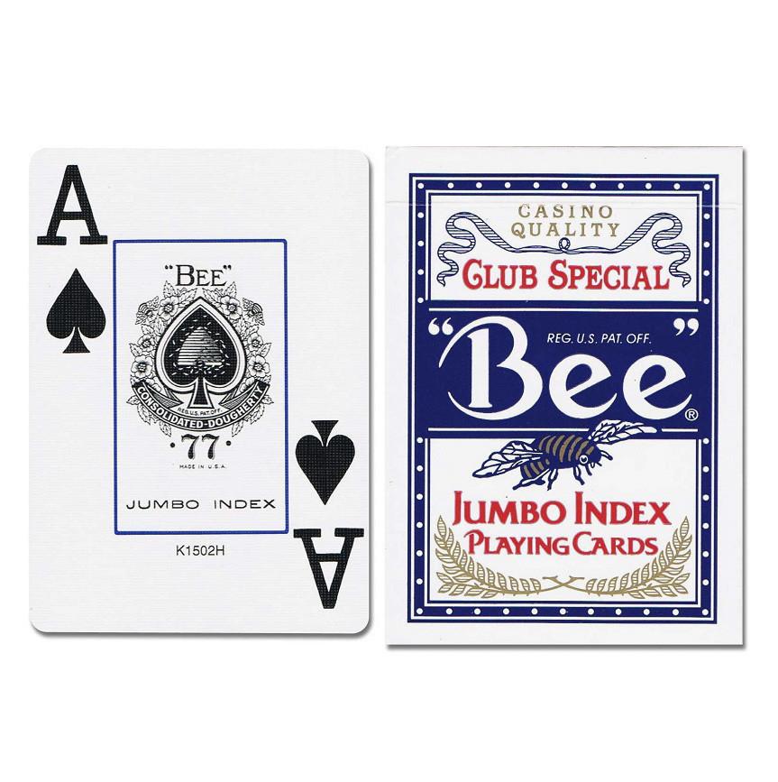 Bee 77 Jumbo Index Playing Cards - Casino Grade - Casino Supply - 1