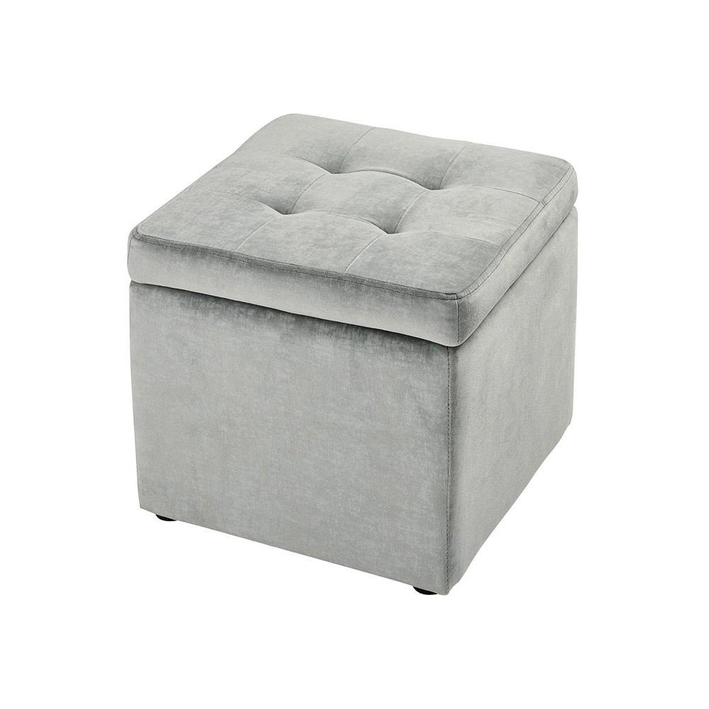 Stein World Mckenna Mink Velvet Ottoman