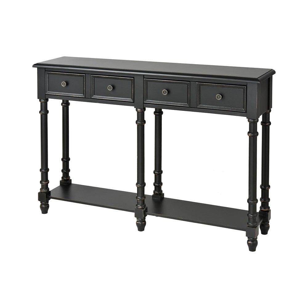 Stein World Hager Antique Black Console Table