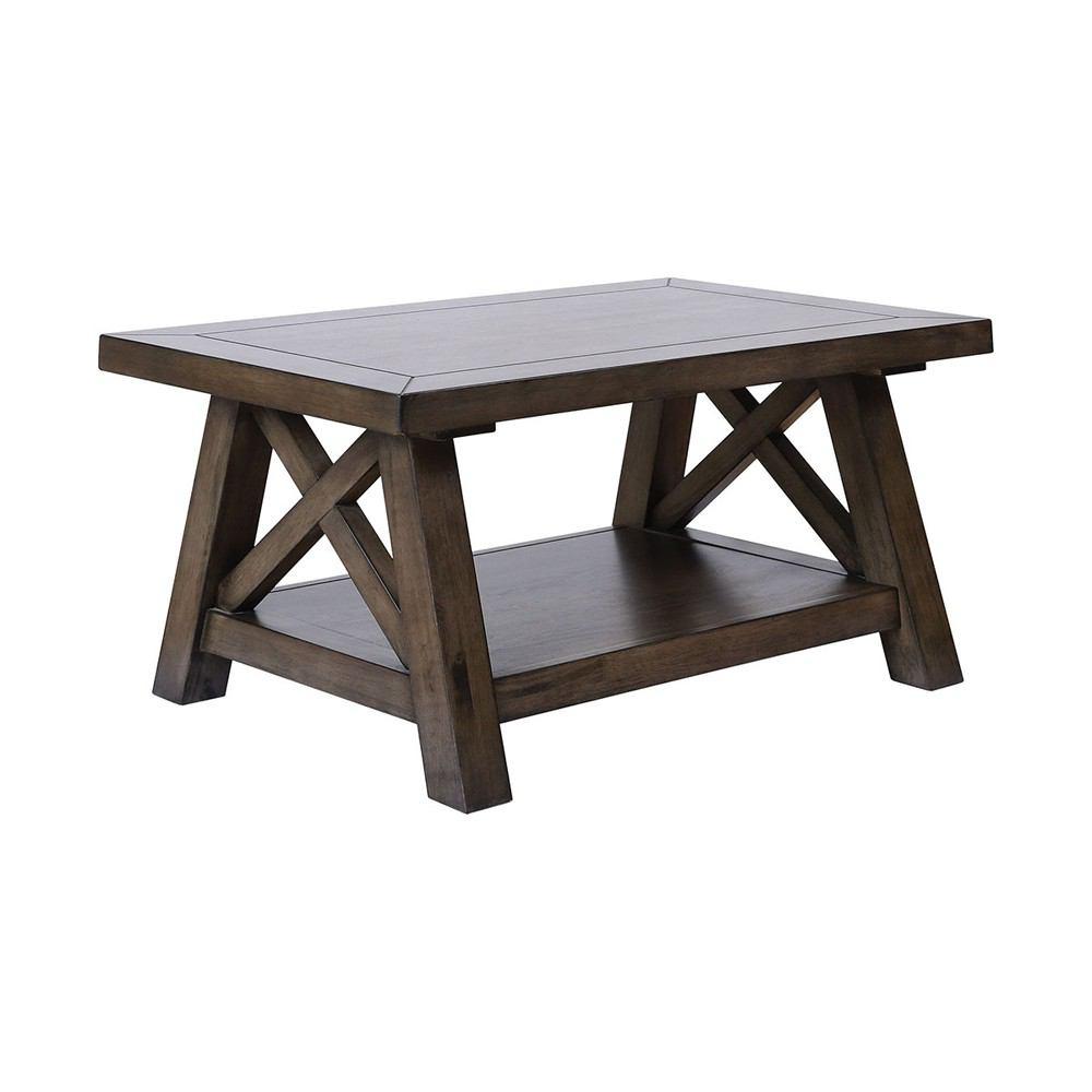 Stein World Manteo Farmhouse Grey Brown Stain Coffee Table