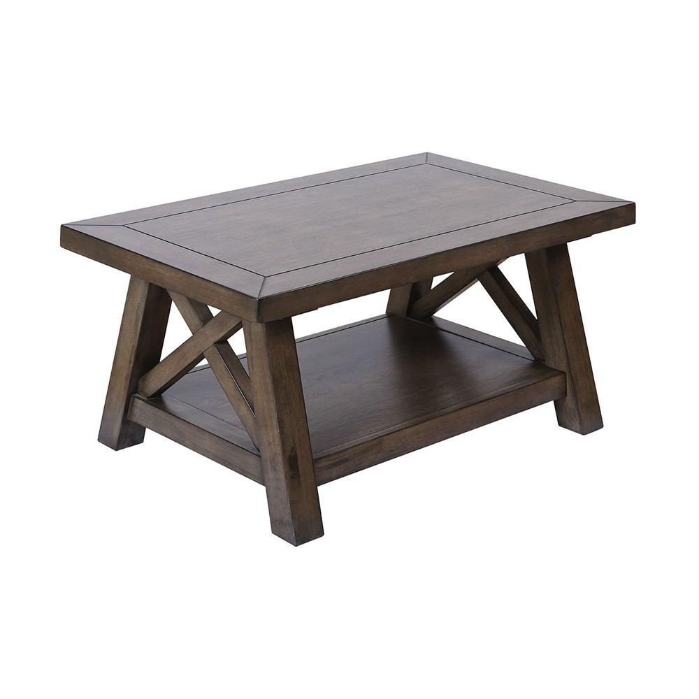 Stein World Manteo Farmhouse Grey Brown Stain Coffee Table