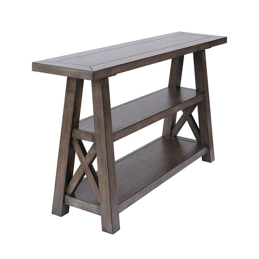 Stein World Manteo Farmhouse Grey Brown Stain Console Table