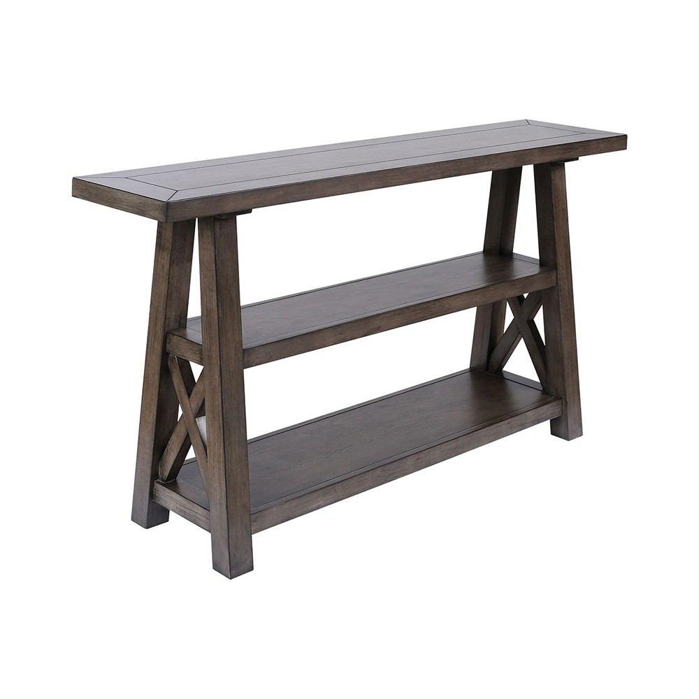 Stein World Manteo Farmhouse Grey Brown Stain Console Table