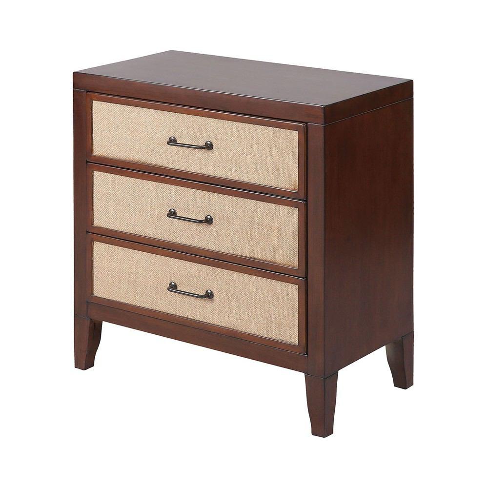 Stein World Penegor Mahogany Stain And Burlap Chest