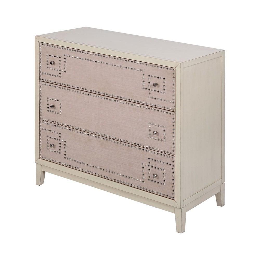 Stein World Mittman Off-White and Natural Nail Head Chest