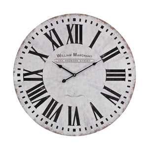 Sterling Industries Aged White Wall Clock