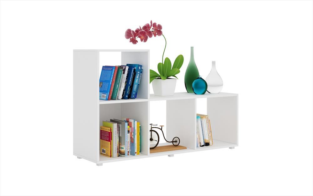 Accentuations by Manhattan Comfort Sleek Lagarto L - Cubbies with 4 - Open Shelves - Modish Store