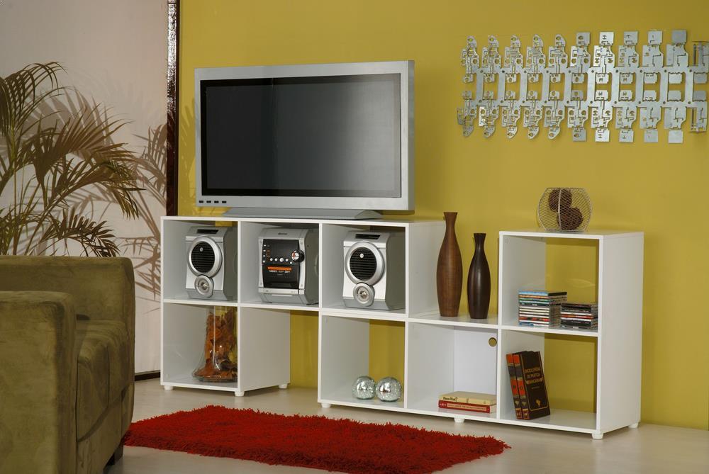 Accentuations by Manhattan Comfort Sleek Lagarto L - Cubbies with 4 - Open Shelves - Modish Store