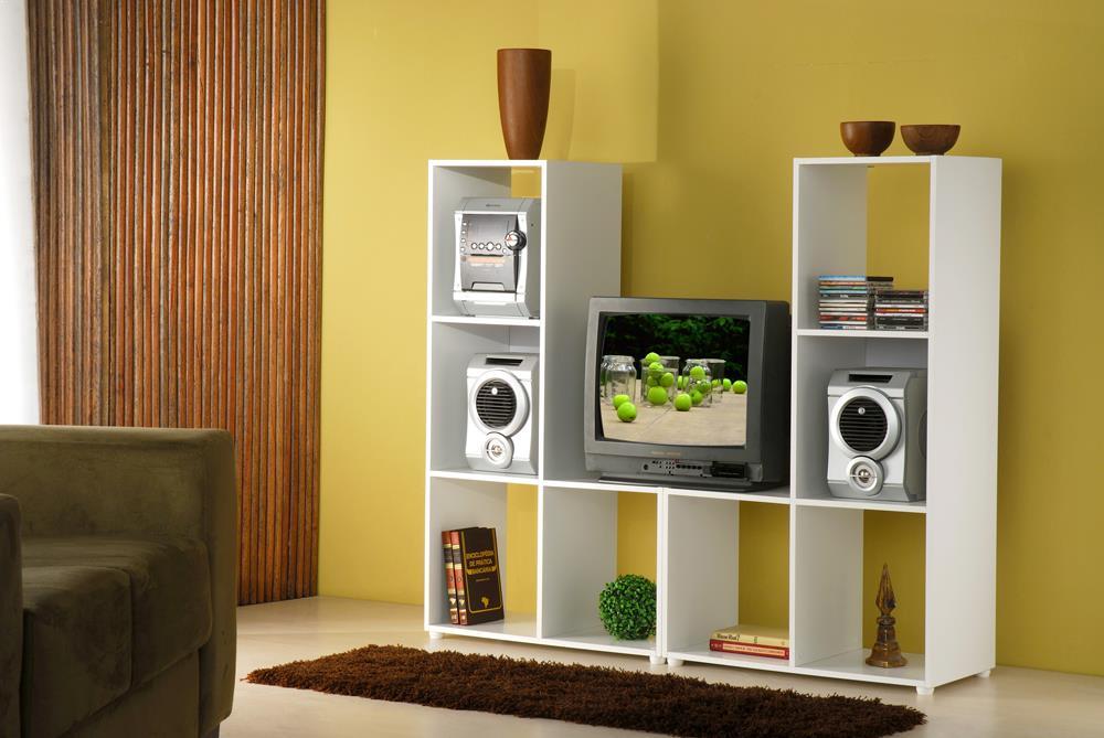 Accentuations by Manhattan Comfort Sleek Lagarto L - Cubbies with 4 - Open Shelves - Modish Store