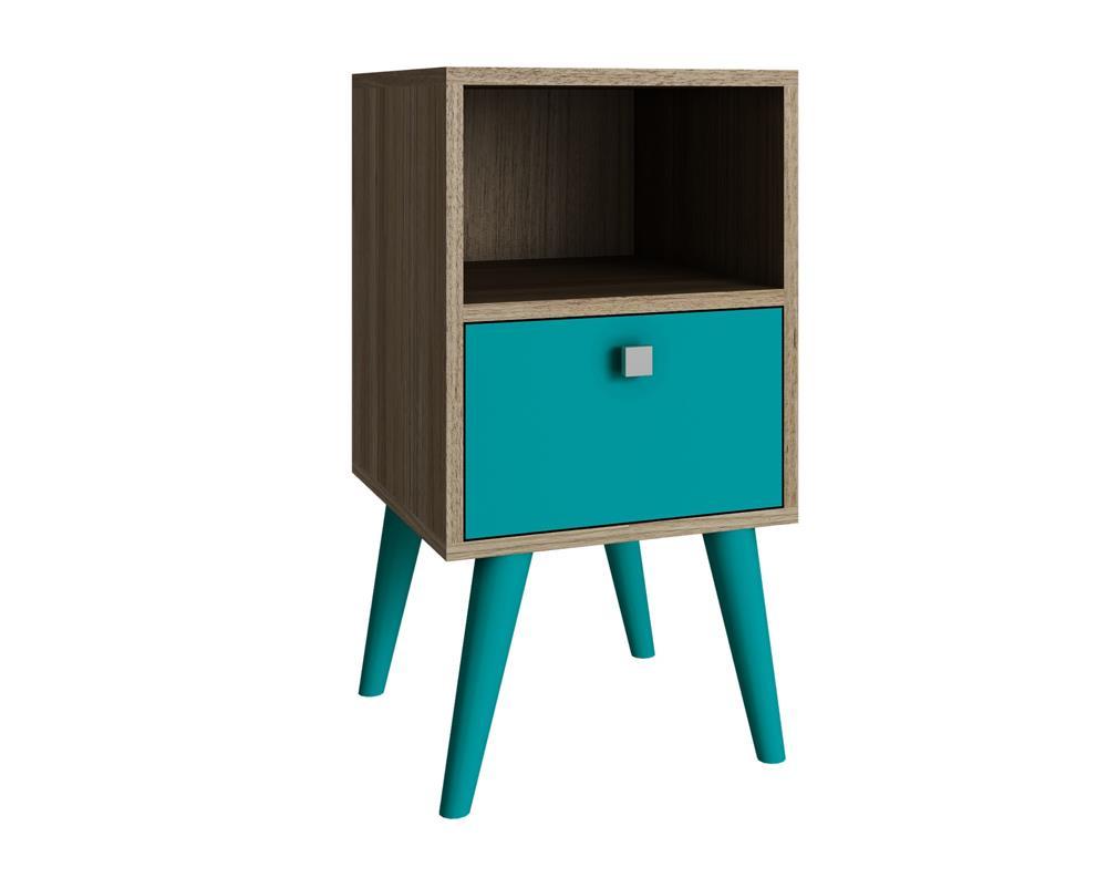 Accentuations by Manhattan Comfort Abisko Stylish Side Table with 1 Cubby and 1 Drawer - Modish Store