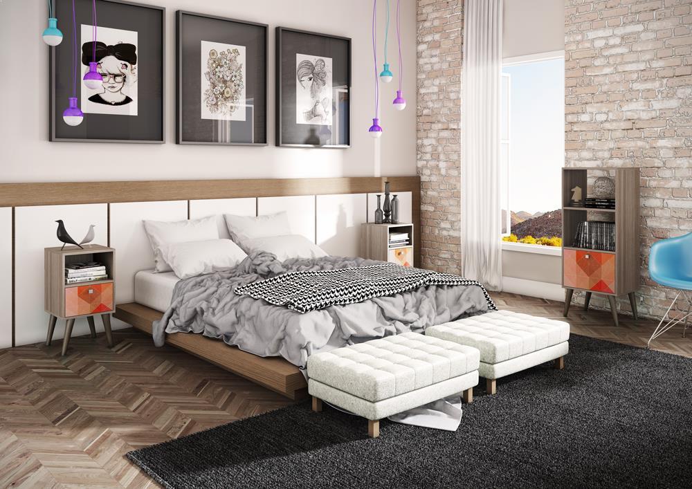 Accentuations by Manhattan Comfort Abisko Stylish Side Table with 1 Cubby and 1 Drawer - Modish Store