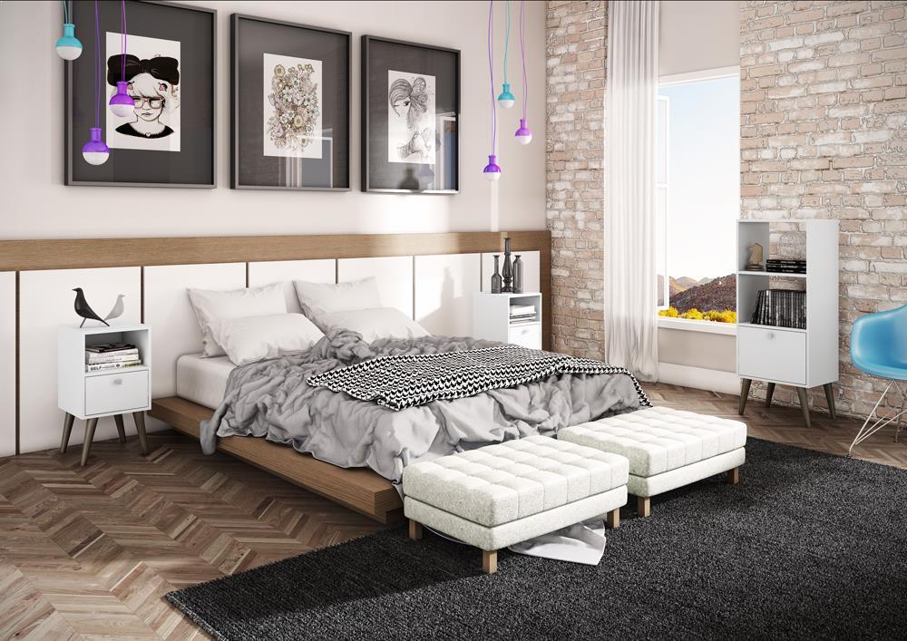 Accentuations by Manhattan Comfort Abisko Stylish Side Table with 1 Cubby and 1 Drawer - Modish Store