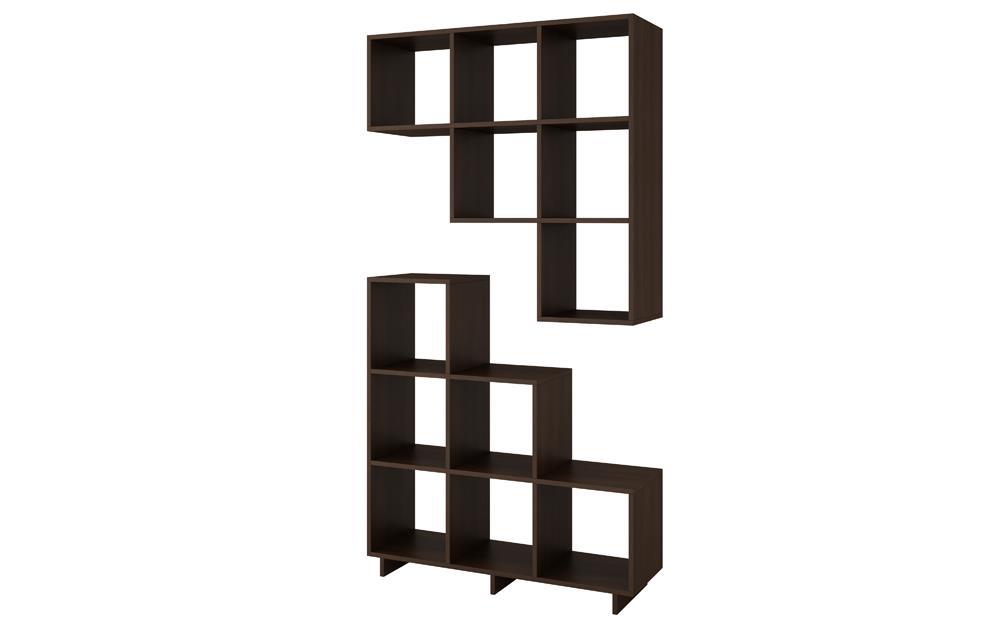 Accentuations by Manhattan Comfort Sophisticated Cascavel Stair Cubby with 6 Cube Shelves - Modish Store