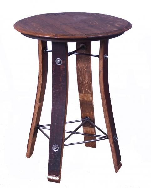 2-Day Designs 28" Barrel Top Side Table