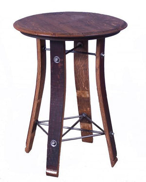 2-Day Designs 28" Barrel Top Side Table