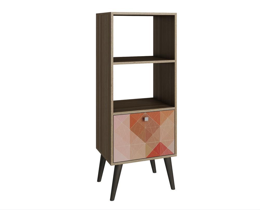 Accentuations by Manhattan Comfort Sophisticated Sami Double Bookcase with 2 Open Shelves and 1 Drawer - Modish Store