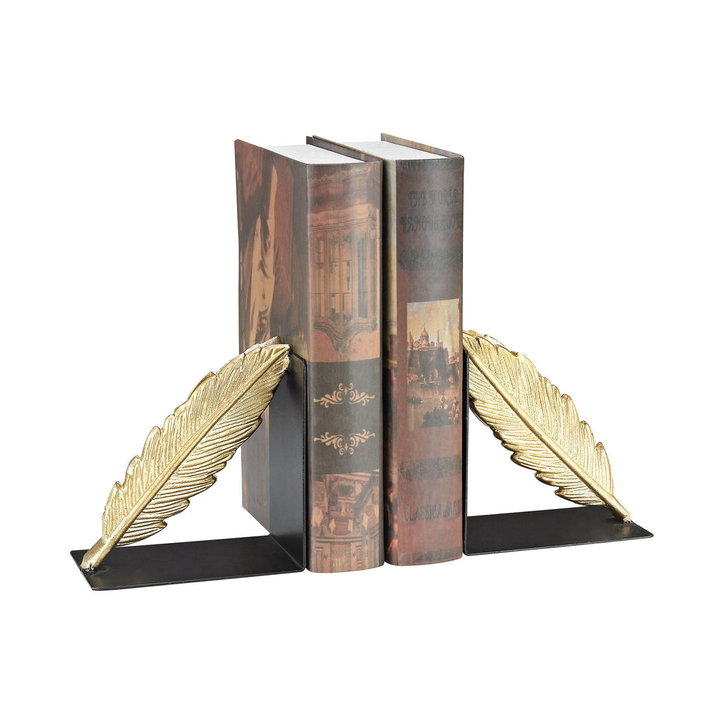 Sterling Industries Ferrier Bookends In Gold And Black