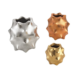 Sterling Industries Spiky Metallic Vases